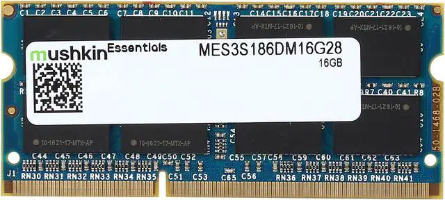 Main image of Mushkin Enhanced Essentials 16GB 204-Pin DDR3 SO-DIMM DDR3L 1866 (PC3L 14900) Laptop Memory Model MES3S186DM16G28