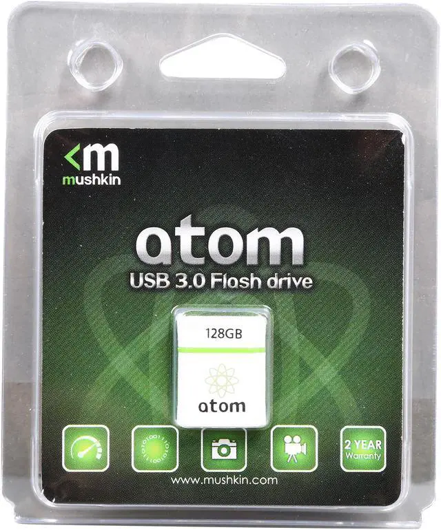 Alt view image 5 of 5 - Mushkin Enhanced atom 128GB USB Flash Drive MKNUFDAM128GB