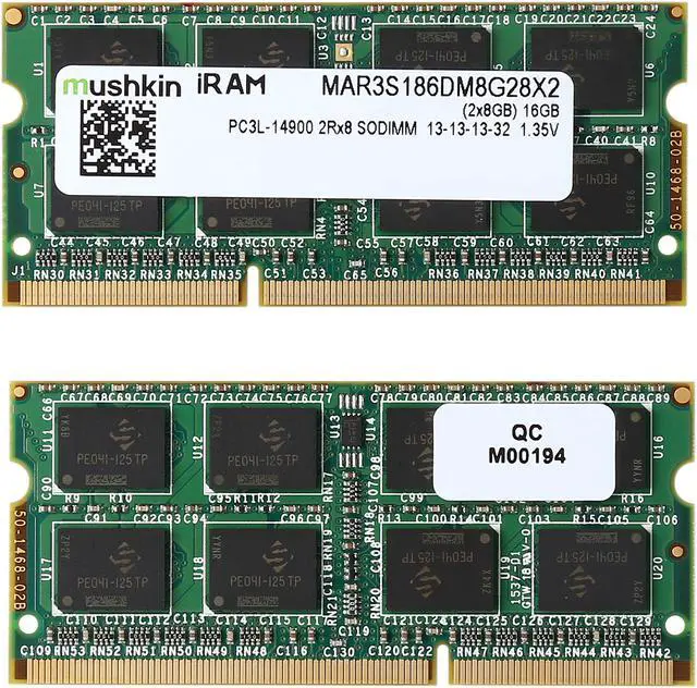 Alt view image 2 of 3 - Mushkin Enhanced iRam 16GB (2 x 8GB) DDR3L 1866 (PC3L 14900) Memory for Late-2015 iMac (Core i5/i7) Model MAR3S186DM8G28X2