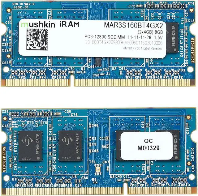 Alt view image 2 of 3 - Mushkin Enhanced iRam 8GB (2 x 4GB) DDR3 1600 (PC3 12800) Memory for Apple Model MAR3S160BT4GX2