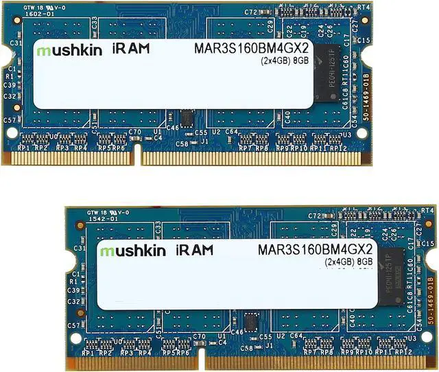 Main image of Mushkin Enhanced iRam 8GB (2 x 4GB) DDR3L 1600 (PC3L 12800) Memory for Apple Model MAR3S160BM4GX2
