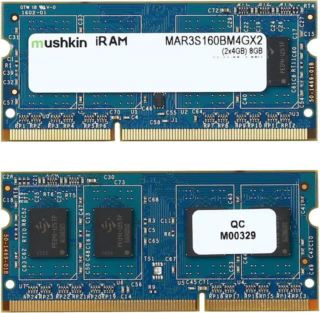 Alt view image 2 of 3 - Mushkin Enhanced iRam 8GB (2 x 4GB) DDR3L 1600 (PC3L 12800) Memory for Apple Model MAR3S160BM4GX2
