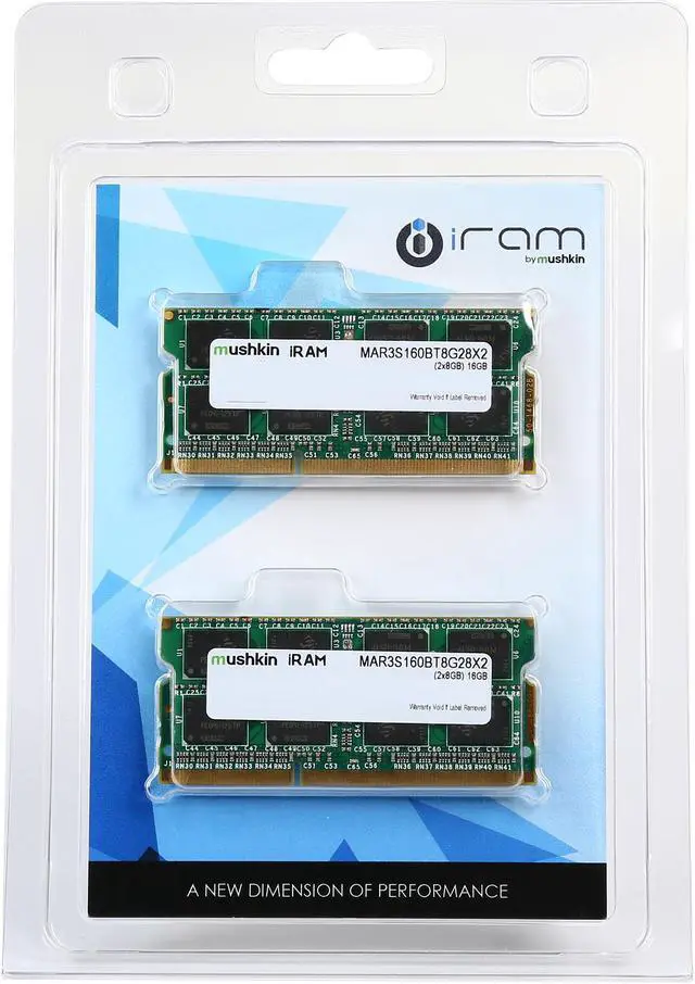 Alt view image 3 of 3 - Mushkin Enhanced iRam 16GB (2 x 8GB) DDR3 1600 (PC3 12800) Memory for Apple Model MAR3S160BT8G28X2