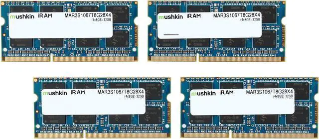 Main image of Mushkin Enhanced iRam 32GB (4 x 8GB) DDR3 1066 (PC3 8500) Memory for Apple Model MAR3S1067T8G28X4