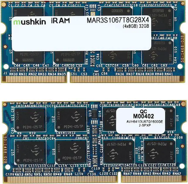 Alt view image 2 of 3 - Mushkin Enhanced iRam 32GB (4 x 8GB) DDR3 1066 (PC3 8500) Memory for Apple Model MAR3S1067T8G28X4