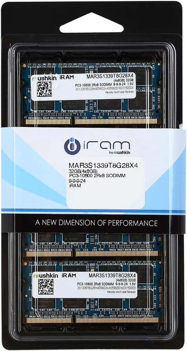 Alt view image 3 of 3 - Mushkin Enhanced iRam 32GB (4 x 8GB) DDR3 1333 (PC3 10600) Memory for Apple Model MAR3S1339T8G28X4