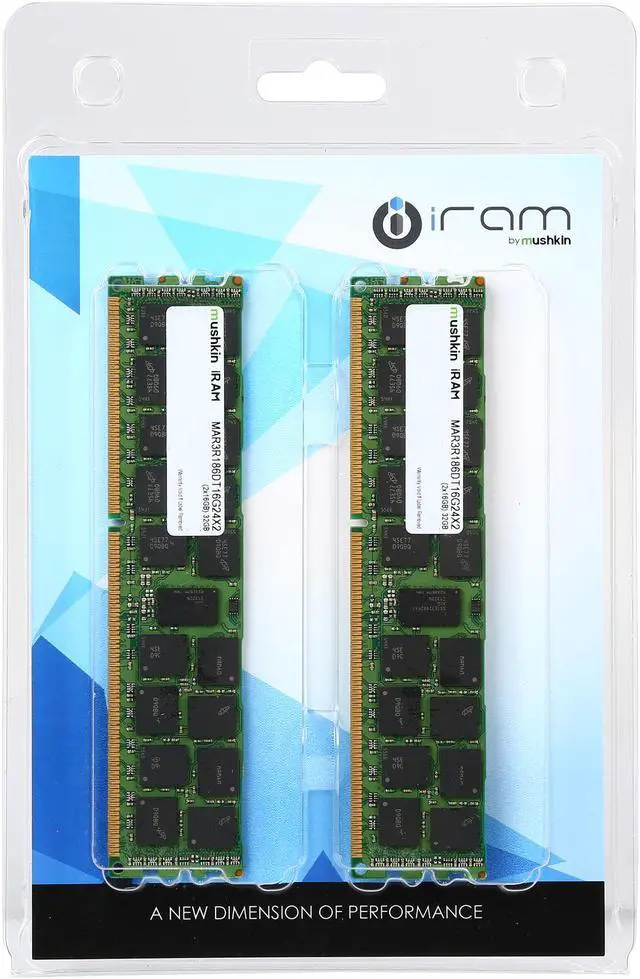 Alt view image 3 of 3 - Mushkin Enhanced iRam 32GB (2 x 16GB) DDR3 1866 (PC3 14900) ECC Registered Memory for Apple Model MAR3R186DT16G24X2