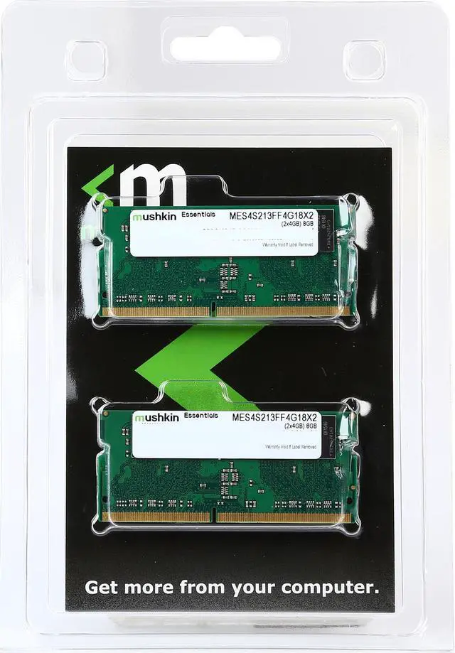 Alt view image 3 of 3 - Mushkin Enhanced Essentials 8GB (2 x 4GB) 260-Pin DDR4 SO-DIMM DDR4 2133 (PC4 17000) Laptop Memory Model MES4S213FF4G18X2