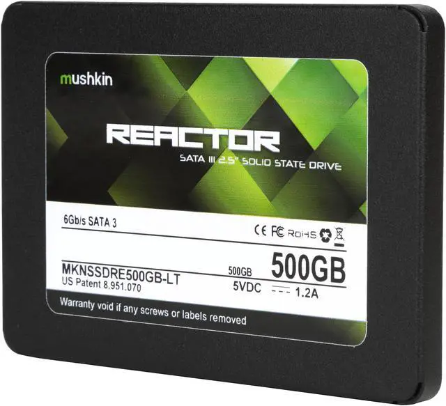 Main image of Mushkin Enhanced Reactor LT 2.5" 500GB SATA III MLC Internal Solid State Drive (SSD) MKNSSDRE500GB-LT