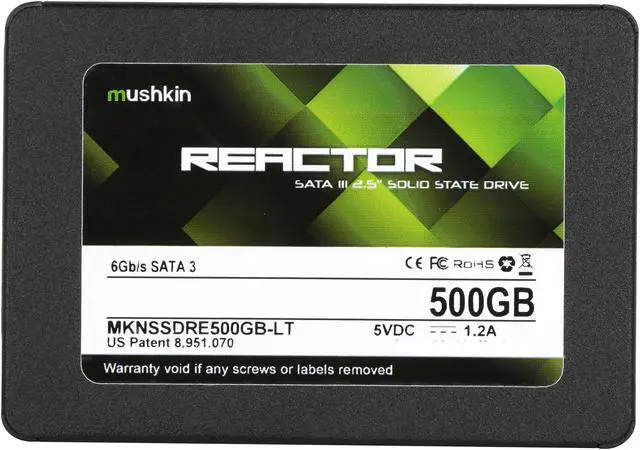 Alt view image 2 of 5 - Mushkin Enhanced Reactor LT 2.5" 500GB SATA III MLC Internal Solid State Drive (SSD) MKNSSDRE500GB-LT