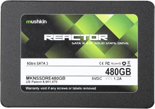 Alt view image 3 of 5 - Mushkin Enhanced Reactor 2.5" 480GB SATA III MLC Internal Solid State Drive (SSD) MKNSSDRE480GB