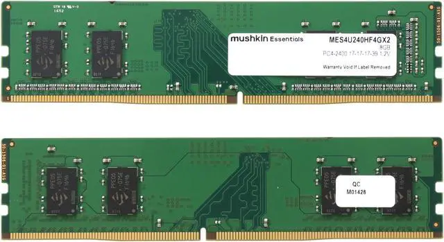 Alt view image 2 of 3 - Mushkin Enhanced Essentials 8GB (2 x 4GB) DDR4 2400 (PC4 19200) Desktop Memory Model MES4U240HF4GX2