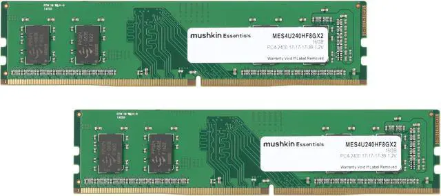 Mushkin Essentials - DDR4 Desktop DRAM - 32GB (2x16GB) UDIMM Memory Kit - 2933MHz (PC4-23400) CL-21 - 288-pin 1.2V PC RAM - Dual-Channel - Low-Voltage Mushkin Essentials - DDR4 SODIMM - 8GB 2400MHz CL-17-260-pin 1.2V