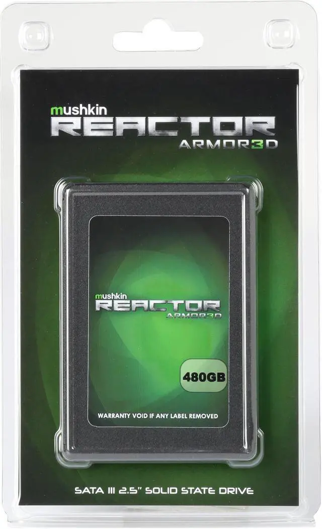 Alt view image 6 of 5 - Mushkin Enhanced Reactor Armor3D 2.5" 480GB SATA III 3D MLC Internal Solid State Drive (SSD) MKNSSDRE480GB-3D