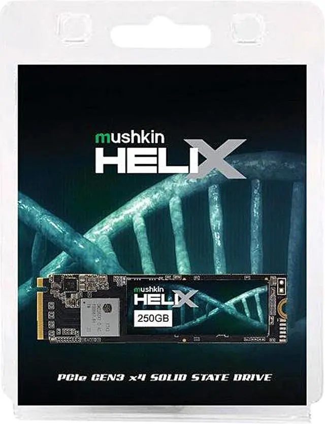 Alt view image 4 of 4 - Mushkin Enhanced Helix-L M.2 2280 250GB PCIe Gen3 x4 NVMe 1.3 3D TLC Internal Solid State Drive (SSD) MKNSSDHL250GB-D8