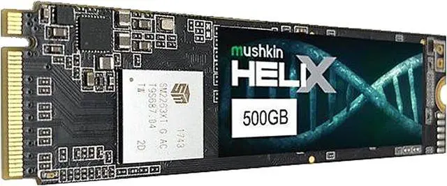Alt view image 3 of 4 - Mushkin Enhanced Helix-L M.2 2280 500GB PCIe Gen3 x4 NVMe 1.3 3D TLC Internal Solid State Drive (SSD) MKNSSDHL500GB-D8