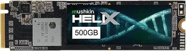 Main image of Mushkin Enhanced Helix-L M.2 2280 500GB PCIe Gen3 x4 NVMe 1.3 3D TLC Internal Solid State Drive (SSD) MKNSSDHL500GB-D8