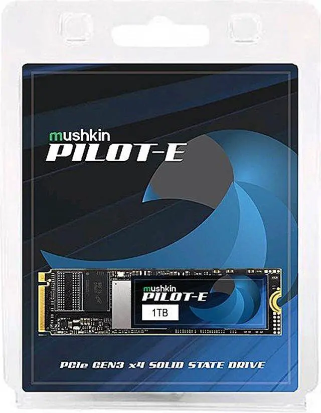 Alt view image 8 of 8 - Mushkin Pilot-E 1TB PCIe Gen3 x4 NVMe 1.3 M.2 (2280) Internal SSD - Up to 3,500MBs – Opal Data Encryption - MKNSSDPE1TB-D8