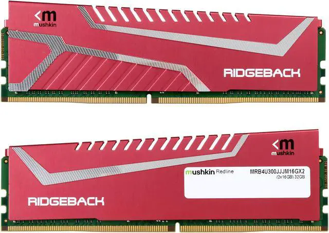 Alt view image 2 of 3 - Mushkin Enhanced Redline 64GB (2 x 32GB) DDR4 3200 (PC4 25600) Desktop Memory Model MRB4U320GJJM32GX2
