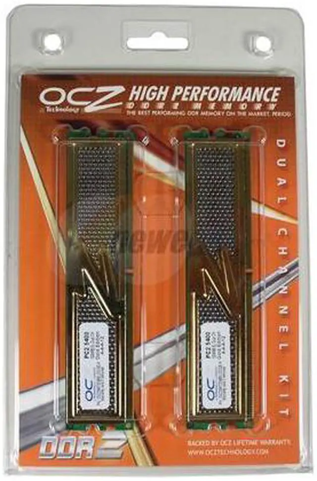 Alt view image 2 of 2 - OCZ Gold Series 2GB (2 x 1GB) DDR2 667 (PC2 5400) Dual Channel Kit Desktop Memory Model OCZ26672048ELDCGE-K