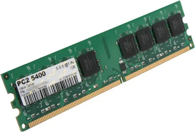 Main image of OCZ Value Series 1GB DDR2 667 (PC2 5400) Desktop Memory Model OCZ26671024V