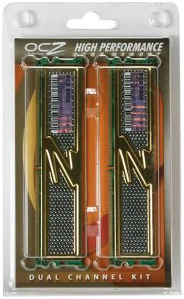 Alt view image 3 of 3 - OCZ Gold Series 2GB (2 x 1GB) DDR2 667 (PC2 5400) Dual Channel Kit Desktop Memory Model OCZ26672048ELGEGXT-K