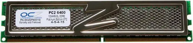 Main image of OCZ Platinum 1GB DDR2 800 (PC2 6400) Desktop Memory Model OCZ2P8001G