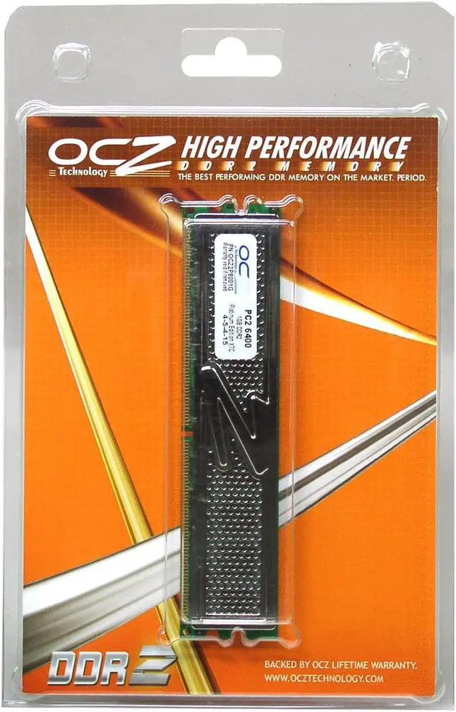 Alt view image 2 of 2 - OCZ Platinum 1GB DDR2 800 (PC2 6400) Desktop Memory Model OCZ2P8001G