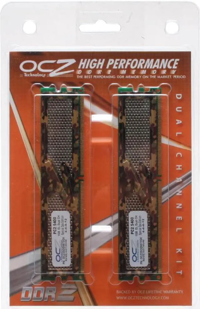 Alt view image 2 of 2 - OCZ S.O.E 2GB (2 x 1GB) DDR2 667 (PC2 5400) Dual Channel Kit Desktop Memory Model OCZ2SOE6672GK