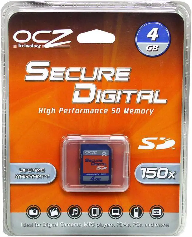 Alt view image 2 of 2 - OCZ 4GB Secure Digital (SD) Flash Card Model OCZSD150-4GB