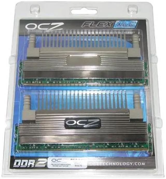 Alt view image 2 of 2 - OCZ Flex XLC 2GB (2 x 1GB) DDR2 800 (PC2 6400) Dual Channel Kit Desktop Memory Model OCZ2FX800C42GK