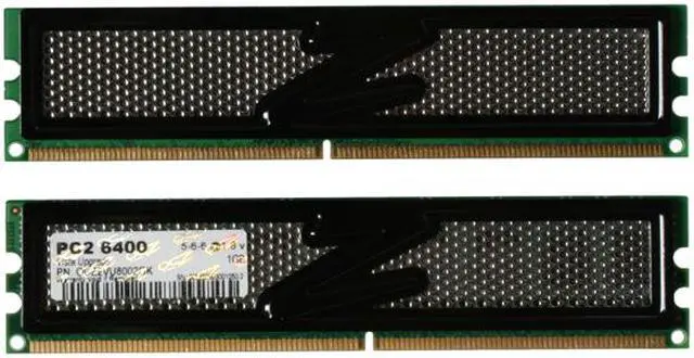 Alt view image 2 of 3 - OCZ Vista Upgrade 2GB (2 x 1GB) DDR2 800 (PC2 6400) Dual Channel Kit Desktop Memory Model OCZ2VU8002GK