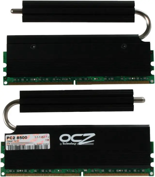 Alt view image 2 of 3 - OCZ Reaper HPC 2GB (2 x 1GB) DDR2 1066 (PC2 8500) Dual Channel Kit Desktop Memory Model OCZ2RPR10662GK