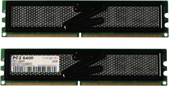 Alt view image 2 of 3 - OCZ Vista Upgrade 4GB (2 x 2GB) DDR2 800 (PC2 6400) Dual Channel Kit Desktop Memory Model OCZ2VU8004GK