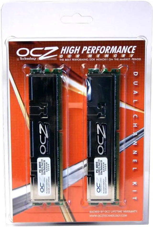 OCZ 1GB (2 x 512MB) DDR 600 (PC 4800) Dual Channel Kit System