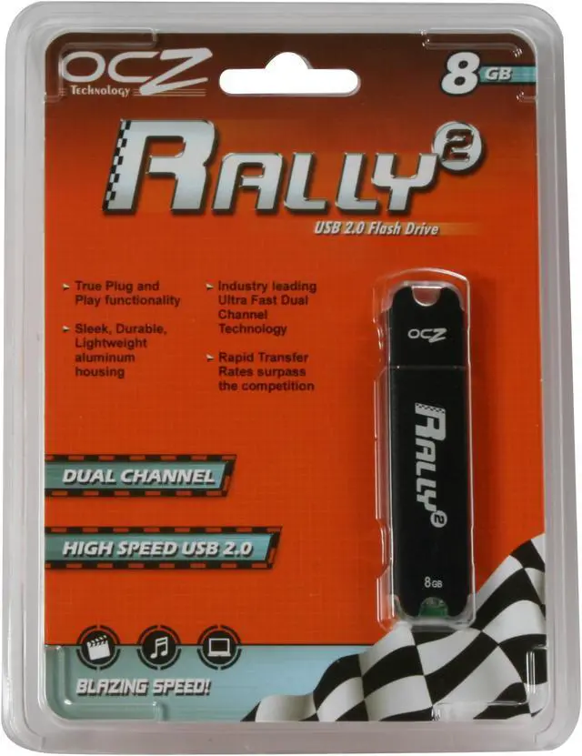 Alt view image 2 of 3 - OCZ RALLY2 8GB USB 2.0 Flash Drive OCZUSBR2DC-8GB