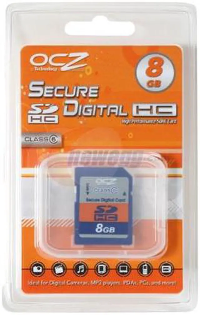 Alt view image 2 of 2 - OCZ 8GB Secure Digital High-Capacity (SDHC) Flash Card Model OCZSDHC6-8GB