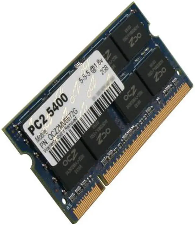 Main image of OCZ 2GB 200-Pin DDR2 SO-DIMM DDR2 667 (PC2 5400) Laptop Memory Model OCZ2MV6672G