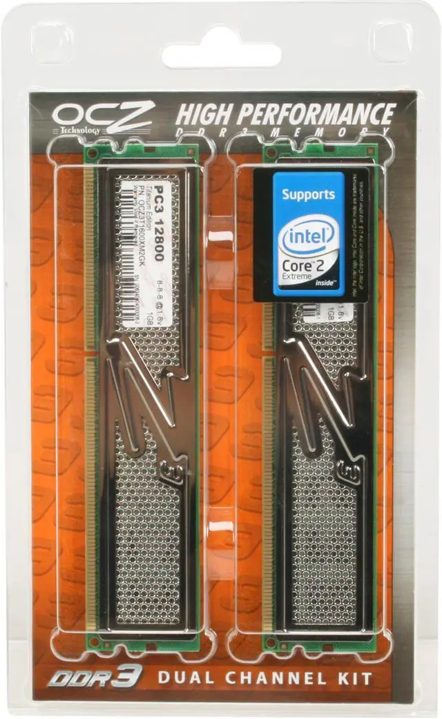 Alt view image 3 of 3 - OCZ Titanium 2GB (2 x 1GB) DDR3 1600 (PC3 12800) Dual Channel Kit Desktop Memory Model OCZ3T1600XM2GK