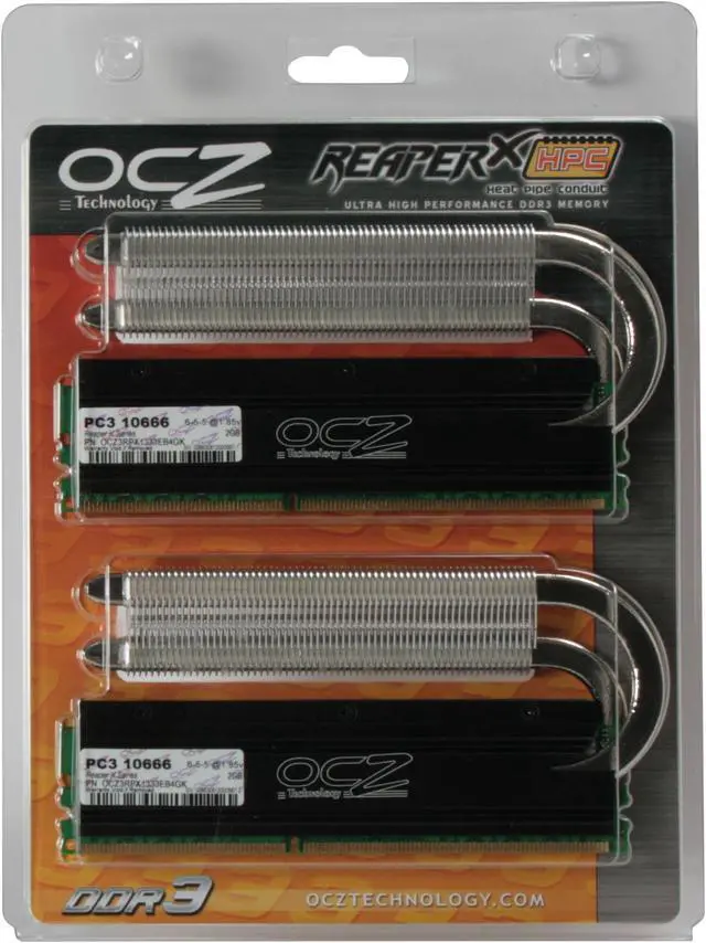 Alt view image 3 of 3 - OCZ ReaperX HPC 4GB (2 x 2GB) DDR3 1333 (PC3 10666) Dual Channel Kit Desktop Memory Model OCZ3RPX1333EB4GK