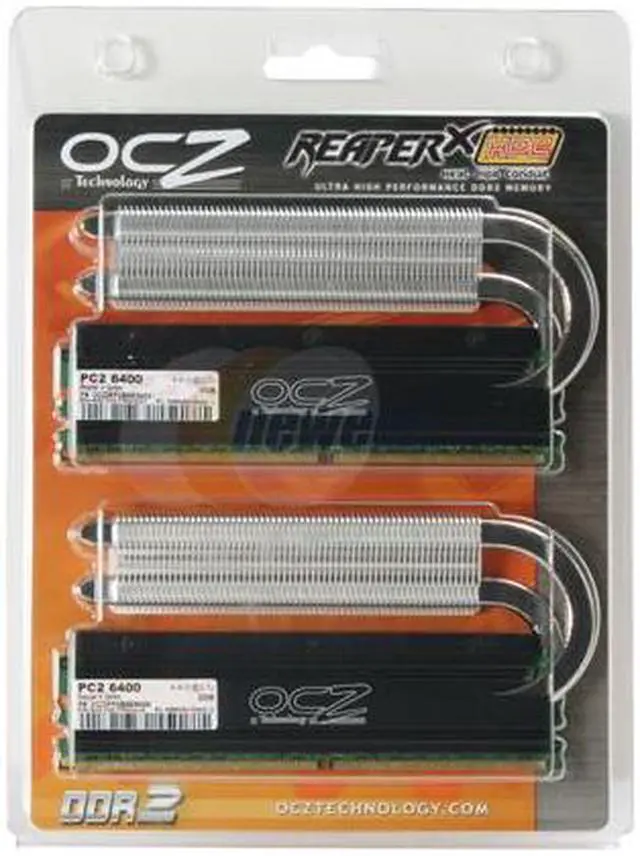Alt view image 3 of 3 - OCZ ReaperX HPC 4GB (2 x 2GB) DDR2 800 (PC2 6400) Dual Channel Kit Desktop Memory Model OCZ2RPX800EB4GK