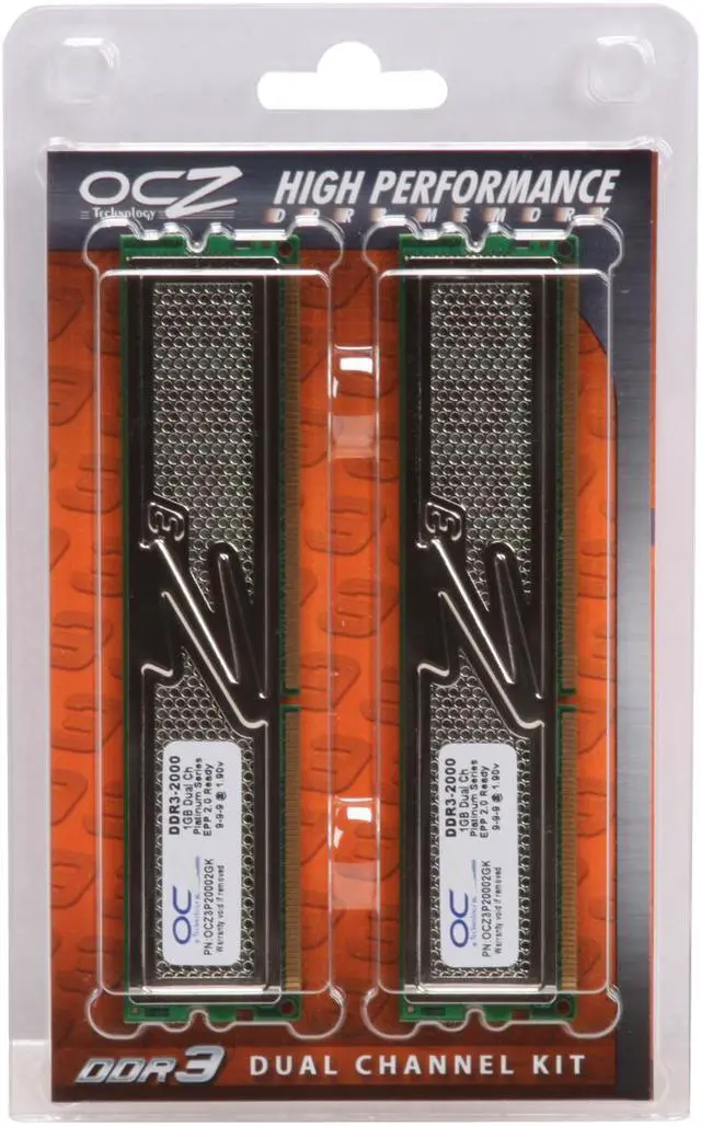 Alt view image 3 of 3 - OCZ Platinum 2GB (2 x 1GB) DDR3 2000 (PC3 16000) Dual Channel Kit Desktop Memory Model OCZ3P20002GK