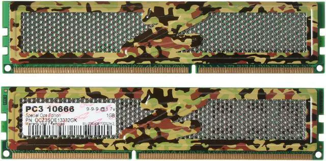 Alt view image 2 of 3 - OCZ Special Ops 2GB (2 x 1GB) DDR3 1333 (PC3 10666) Dual Channel Kit Desktop Memory Model OCZ3SOE13332GK