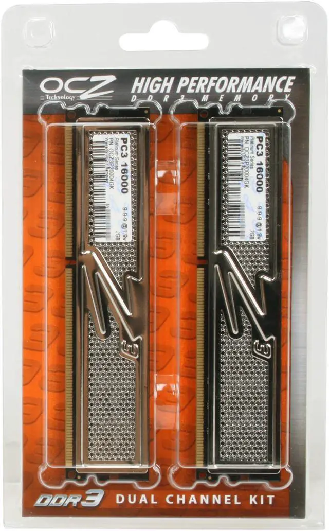 Alt view image 3 of 3 - OCZ Platinum 4GB (2 x 2GB) DDR3 2000 (PC3 16000) Dual Channel Kit Desktop Memory Model OCZ3P20004GK
