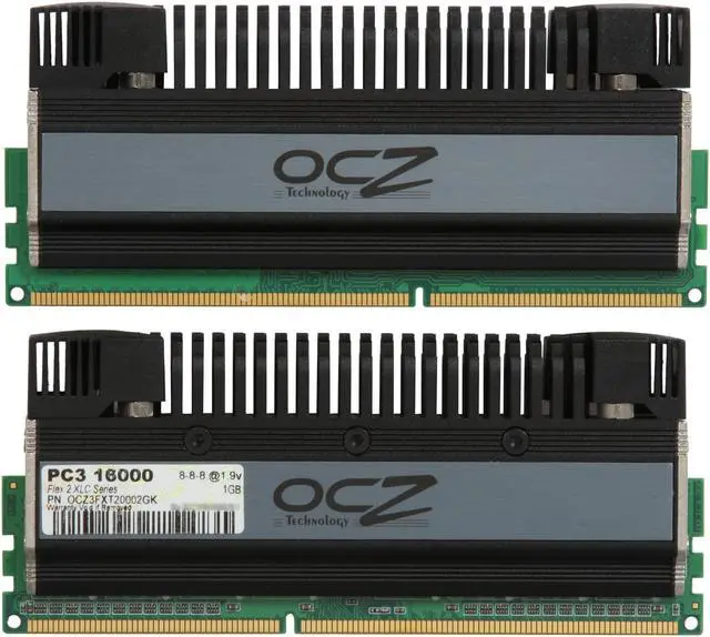 Alt view image 2 of 3 - OCZ Flex II 2GB (2 x 1GB) DDR3 2000 (PC3 16000) Dual Channel Kit Desktop Memory Model OCZ3FXT20002GK
