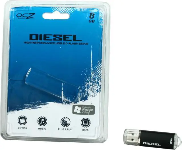 Alt view image 6 of 6 - OCZ Diesel 8GB USB 2.0 Flash Drive OCZUSBDSL8G