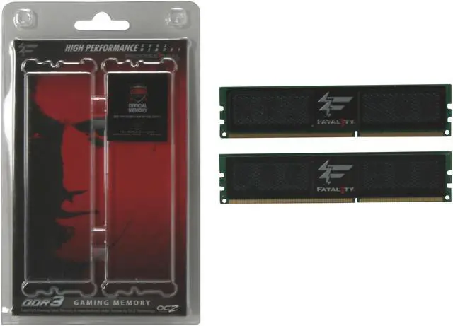 Alt view image 3 of 3 - OCZ Fatal1ty Edition 4GB (2 x 2GB) DDR3 1333 (PC3 10666) Dual Channel Kit Desktop Memory (The Official Memory of the Championship Gaming Series) Model OCZ3F13334GK