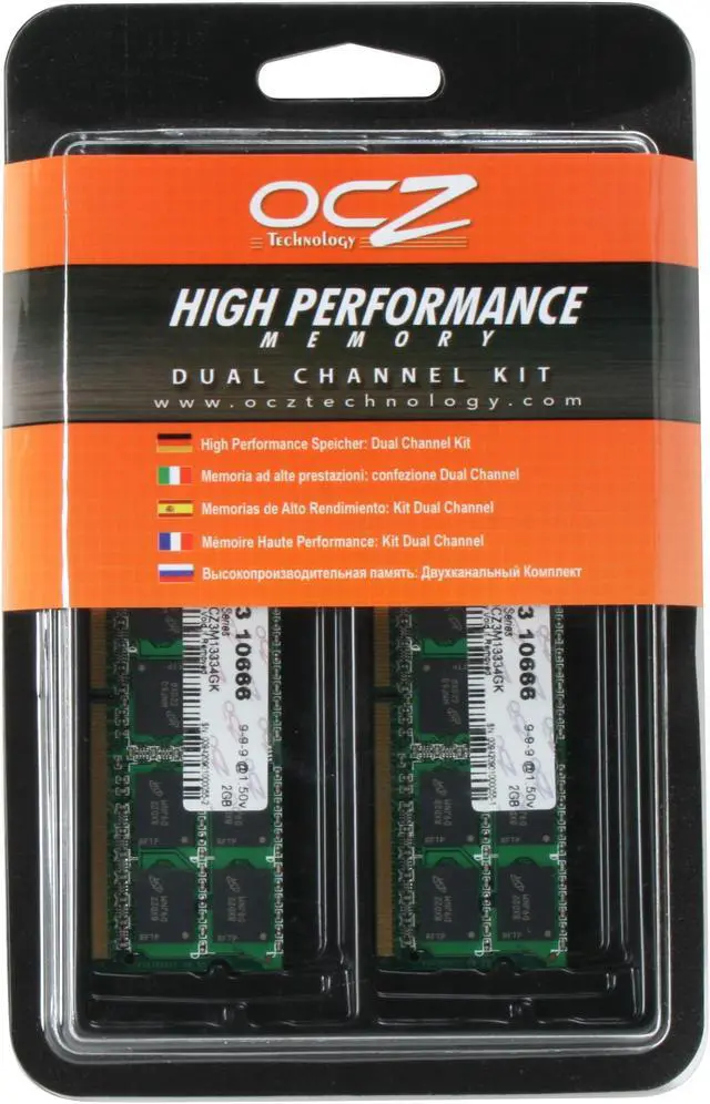 Alt view image 3 of 3 - OCZ 4GB (2 x 2GB) 204-Pin DDR3 SO-DIMM DDR3 1333 (PC3 10666) Dual Channel Kit Laptop Memory Model OCZ3M13334GK
