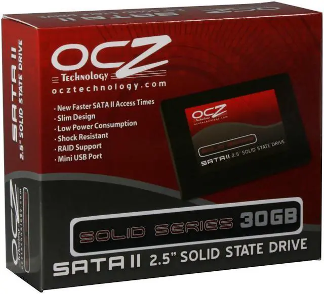 Alt view image 3 of 3 - OCZ Solid Series 2.5" 30GB SATA II MLC Internal Solid State Drive (SSD) OCZSSD2-1SLD30G