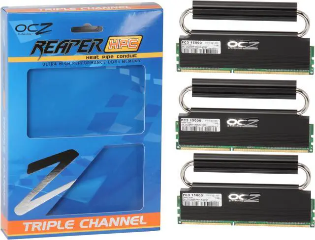 Alt view image 5 of 5 - OCZ Reaper HPC 3GB (3 x 1GB) DDR3 1866 (PC3 15000) Triple Channel Kit Desktop Memory Model OCZ3RPR1866C9LV3GK